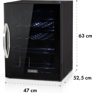 Klarstein Beersafe XL Onyx Vrijstaande Koelkast 60L Zwart