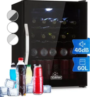 Klarstein Beersafe XL Onyx Vrijstaande Koelkast 60L Zwart