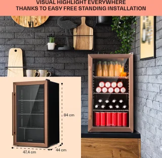 Klarstein Beersafe XXL Drankkoelkast 80L Koper