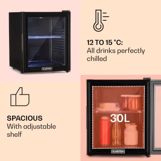 Klarstein Brooklyn 32 Minibar Mini Koelkast Zwart