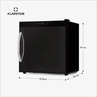 Klarstein Coachella 50 Onyx Drankenkoelkast 47L Zwart