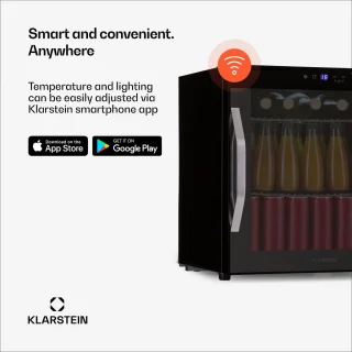 Klarstein Coachella 50 Onyx Drankenkoelkast 47L Zwart