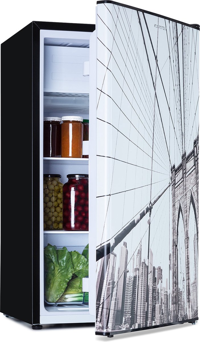 De Klarstein Coolart koelvriescombinatie 79L zwart in één oogopslag