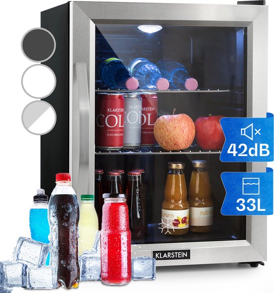 Klarstein Hea-Beersafe-M Vrijstaande Mini-Koelkast 33L Zwart