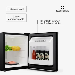 Klarstein Mini Koelkast 28L Wit Glasdeur