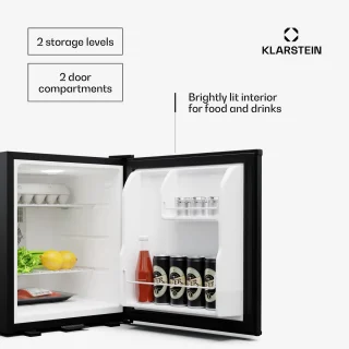 Klarstein Mini Koelkast 44L Wit met Glazen Deur