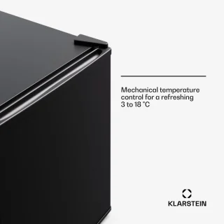 Klarstein Mini Koelkast 44L Wit met Glazen Deur