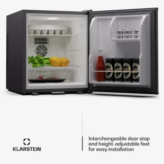 Klarstein Mini Koelkast 44L Zwart met Glazen Deur