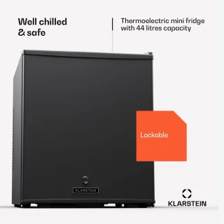 Klarstein Mini Koelkast 44L Zwart met Glazen Deur