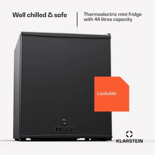 Klarstein Mini Koelkast 44L Zwart met Glazen Deur
