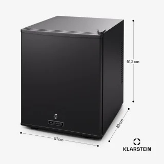 Klarstein Mini Koelkast 44L Zwart met Glazen Deur