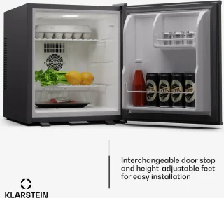 Klarstein Mini Koelkast 44L Zwart met Glazen Deur