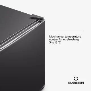 Klarstein Mini Koelkast 44L Zwart met Glazen Deur