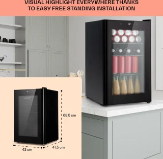 Klarstein Mini Koelkast 70L Zwart