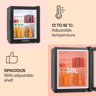 Klarstein MKS-13 Minibar koelkast 30L zwart