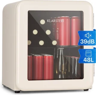 Klarstein Poplife 48 Retro Mini Koelkast Crème