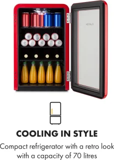 Klarstein Poplife Mini koelkast 70L rood