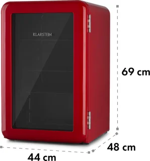 Klarstein Poplife Mini koelkast 70L rood