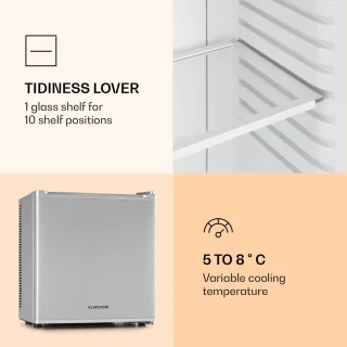 Klarstein Secret Cool Mini-koelkast 13L Zilver