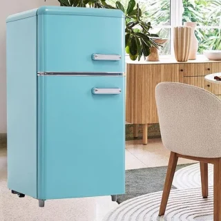 Koelvriescombinatie 72 liter blauw
