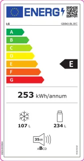 LG GBB61BLJMN Koel-vriescombinatie