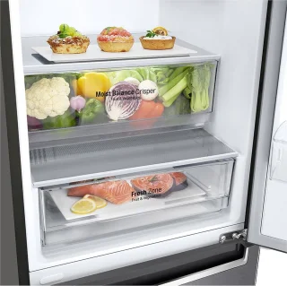 LG GBB61DSHMN Koelvriescombinatie RVS Vrijstaand