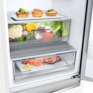 LG GBB61SWJMN koel-vriescombinatie 341L wit