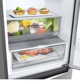 LG GBB62PZGGN koel-vriescombinatie 384L