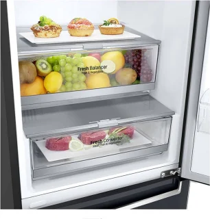LG GBB72MCDMN koel-vriescombinatie zwart 384L