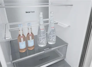 LG GBB72PZUGN Koel-vriescombinatie 384L Roestvrijstaal