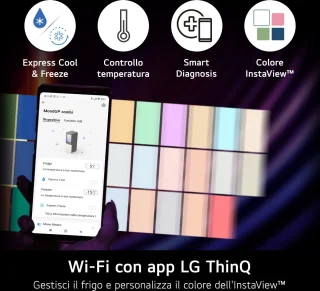 LG GBG7190CEV Vrijstaande Koelkast Zwart 349L