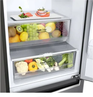 LG GBP62DSNCN1 koel-vriescombinatie 384L grafiet