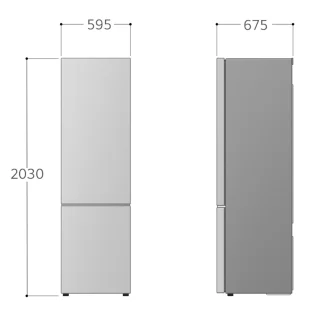 LG GBV22NCBPY Koelkast Vrijstaand Zilver 387L