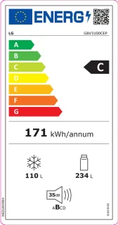 LG GBV3100CEP Koelvriescombinatie