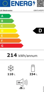 LG GBV5140DPY koelvriescombinatie