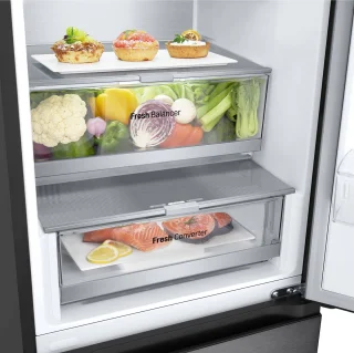 LG GBV7280AEV Koelkast Vrijstaand Zwart 387L