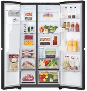 LG GSLC41EPPE Amerikaanse koelkast 641L zwart ThinQ