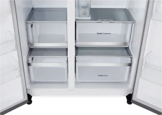 LG GSLE81PYBC Amerikaanse deur koelkast zilver