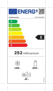 LG GTFV44PYBKD koelvriescombinatie