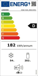 Liebherr ICBdi 5182-20 Koelvriescombinatie Inbouw Wit 256L
