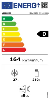 Liebherr IRBd 5151 Prime BioFresh combi-koelkast 273L Wit Inbouw
