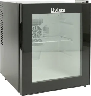 Livista Mini Koelkast 42L Zwart Glazen Deur
