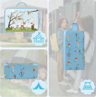 Lunchbox Blauw Geïsoleerd Kinderkoeltas