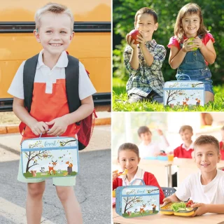 Lunchbox Blauw Geïsoleerd Kinderkoeltas