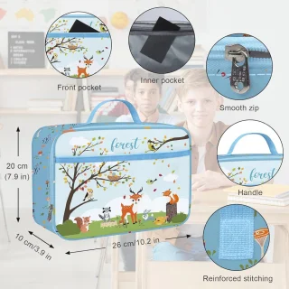 Lunchbox Blauw Geïsoleerd Kinderkoeltas
