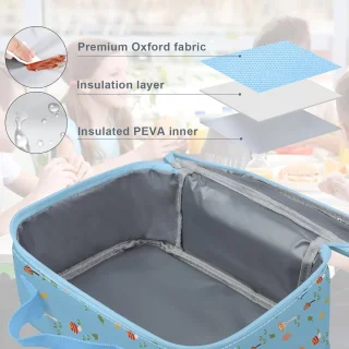 Lunchbox Blauw Geïsoleerd Kinderkoeltas