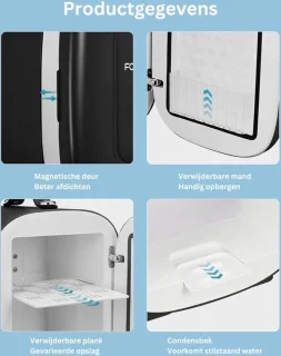 Luxe Mini Koelkast Minibar Skincare Fridge 5L Zwart
