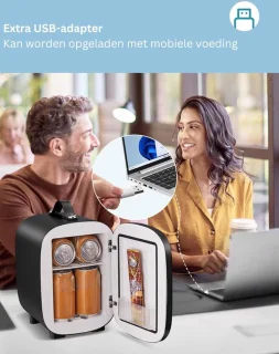 Luxe Mini Koelkast Minibar Skincare Fridge 5L Zwart