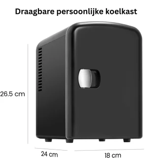 Make-up Koelkast 4L Zwart