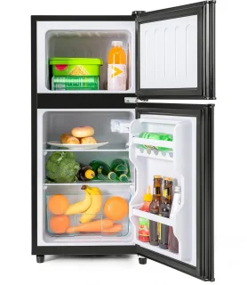 Merax Mini Koelkast 60L 2-Deurs Zwart
